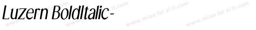 Luzern BoldItalic字体转换